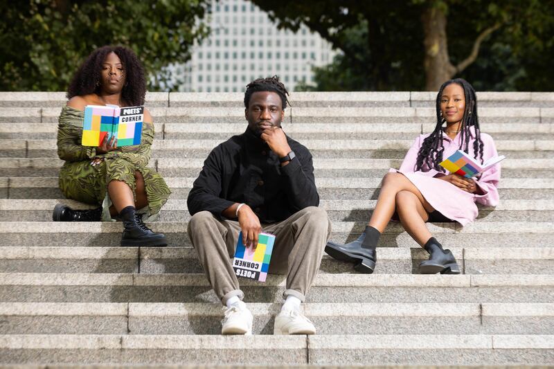 Young People's Laureate Theresa Lola (left) and poets Sarah Aluko (right) and Jolade Olusanya provide a platform for young Black poets across London. PA Wire