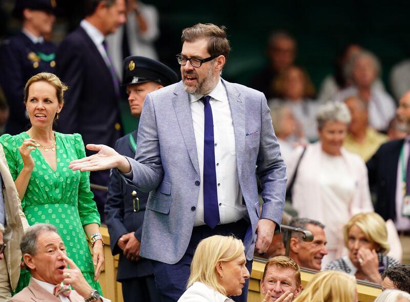 TV host and author Richard Osman in the Royal Box. PA