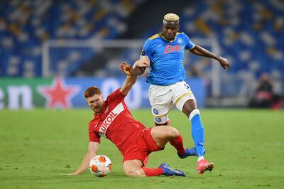 Victor Osimhen is in fine form with four goals in his past four games for Napoli. Getty Images