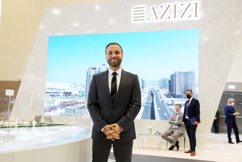 Farhad Azizi, chief executive of Azizi Developments, at Cityscape Global. Pawan Singh / The National