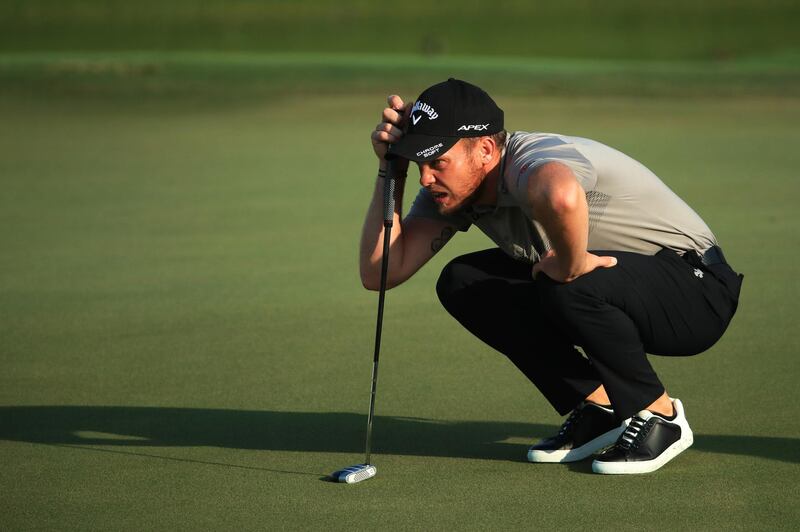 Danny Willett lines up a putt. Getty