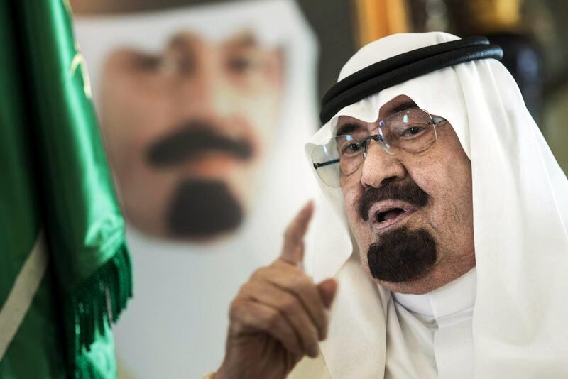 Saudi King Abdullah in Jeddah, Saudi Arabia. AP