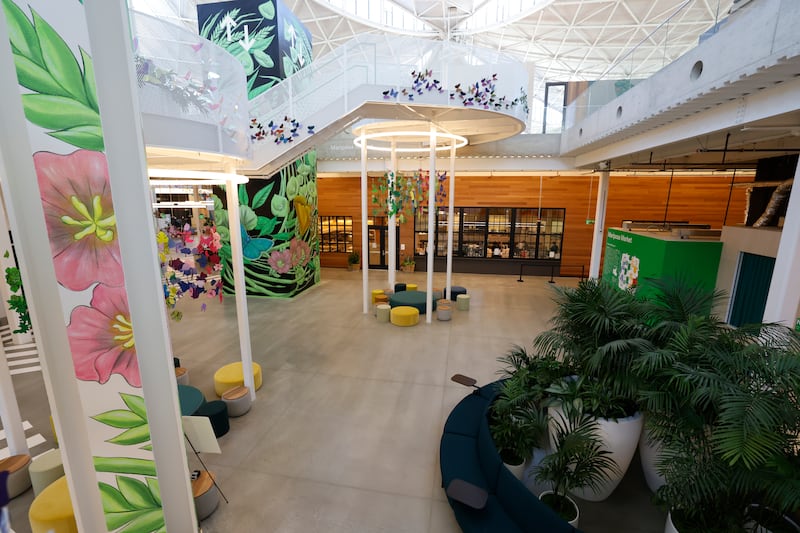 Interior view in Google's new Bay View campus building. EPA