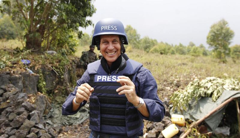 File photo of Al Jazeera journalist Peter Greste in Kibati village, near Goma in the eastern Democratic Republic of Congo on August 7, 2013. Greste, who had been jailed for seven years on terrorism-related charges, was deported to his native Australia on February 1, 2015, Egypt’s state news agency reported. Thomas Mukoya/Reuters