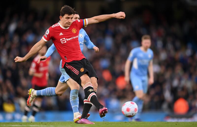 Harry Maguire -  5: Blocked a 15th minute De Bruyne attack. Battled with Foden but United’s central defenders remain an issue and he could have put the ball out for the second. Booked for a late challenge on De Bruyne, who’d bested him all game. Deflected the ball past De Gea for City’s third. Captained a side who gave up and that’s unforgivable. Getty
