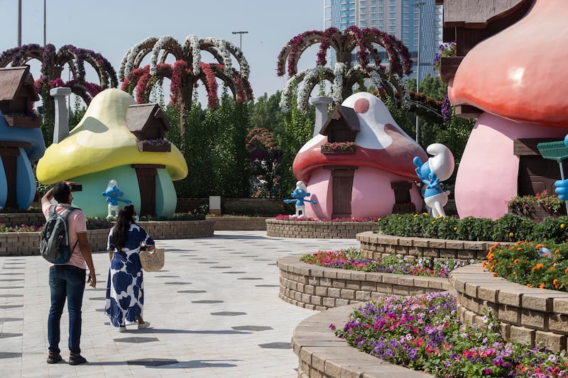 For season 10, Dubai Miracle Garden added new attractions such as a Smurfs Village. 