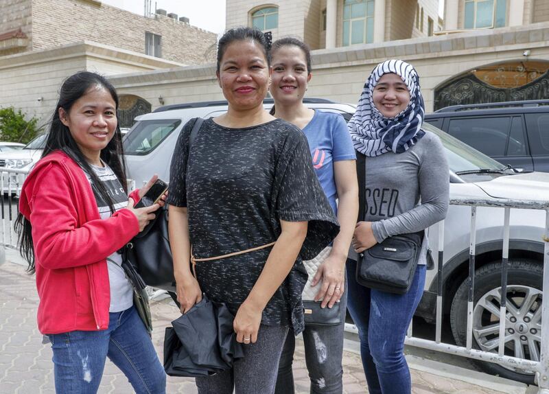 Abu Dhabi, April 13, 2019.  Senatorial election voters at the AUH Philippine Embassy. -- Filipino voters at the Phillipine Embassy.
Victor Besa/The National.
Section:  NA 
Reporter:  Haneen Dajani