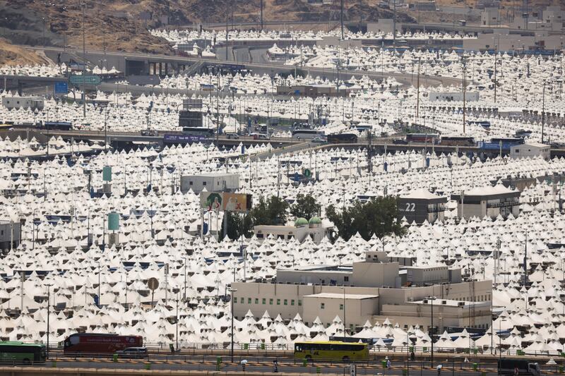 The Mina tent camp in Saudi Arabia. Reuters