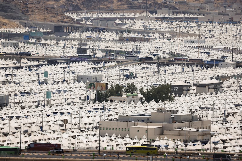 Pilgrims will arrive in Mina, the Tent City, on the 8th day of Dhu Al Hijjah. Reuters
