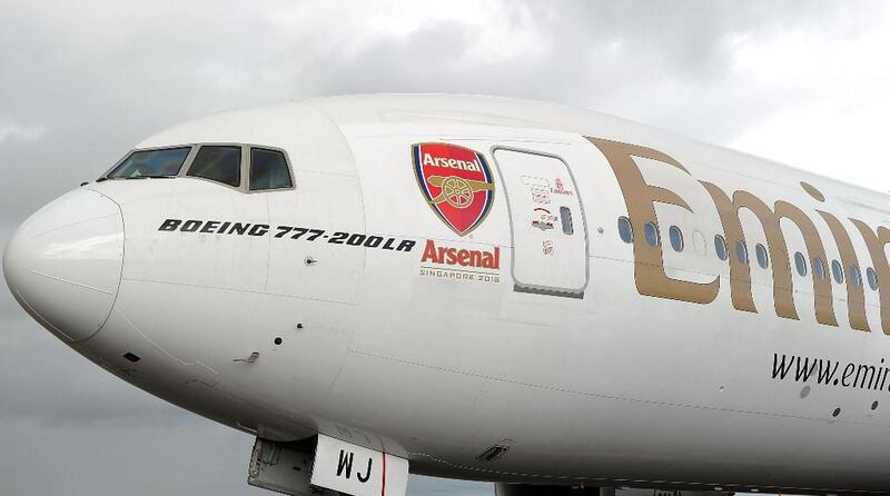 Arsenal were flying on a Boeing 777-200LR. Stuart MacFarlane / Arsenal FC via Getty Images