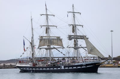 The flame will be taken by the sailing ship Belem to France. Photo: Reuters