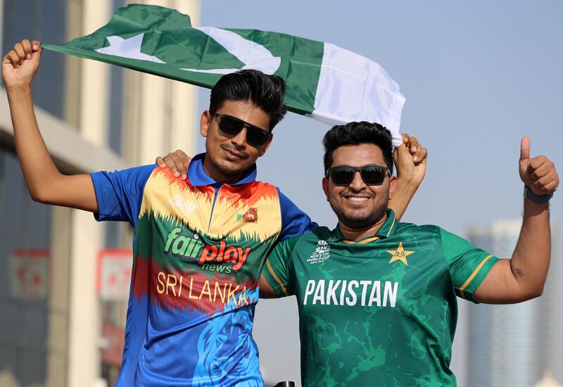 A Sri Lanka and Pakistan fan before the game.