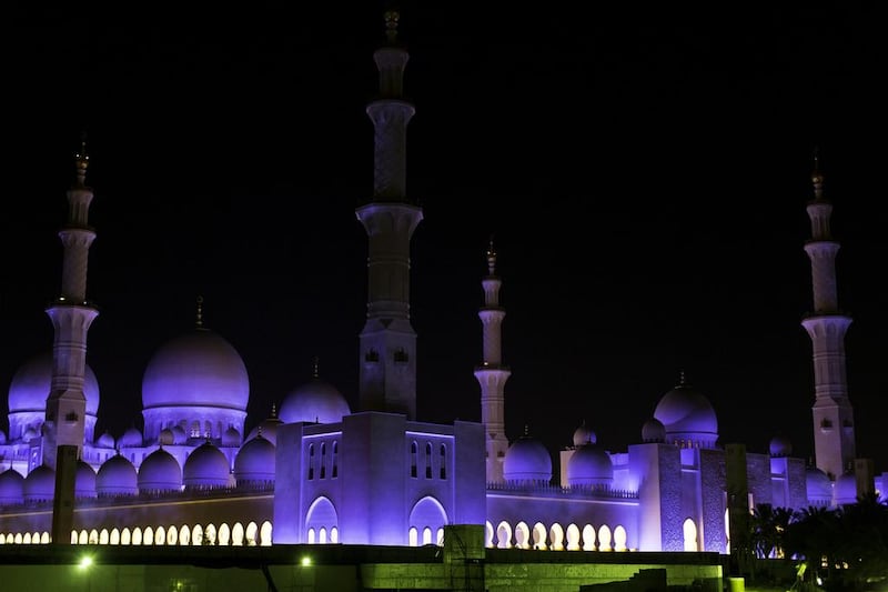 Sheikh Zayed Grand Mosque in Abu Dhabi. Christopher Pike / The National