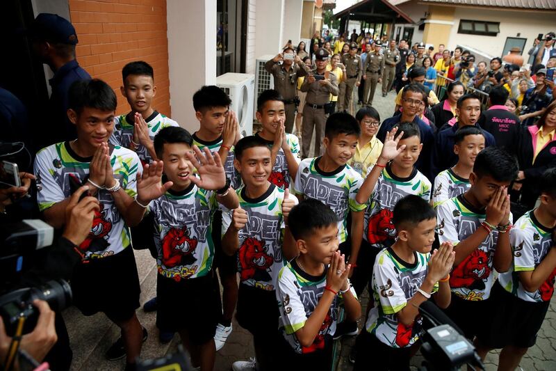 The coach said the group took turns trying to dig out of the cave. The 'Wild Boars' also drank water until they felt full.