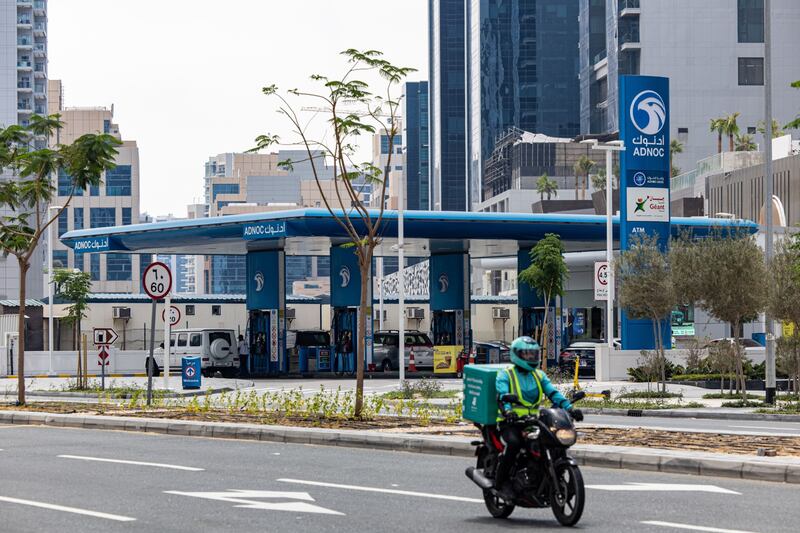An Adnoc Distribution fuel station in Business Bay, Dubai. Bloomberg