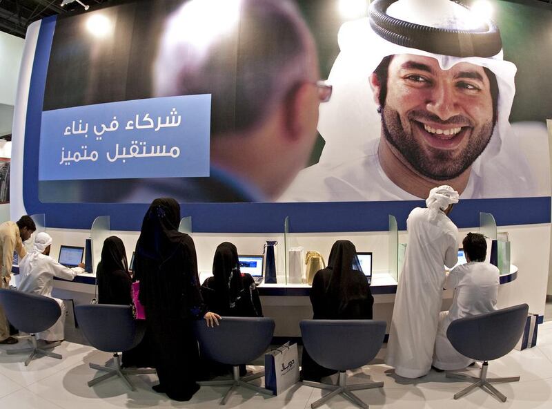 Visitors to the Careers UAE 2012 at the Dubai International Convention and Exhibition Centre. Jeff Topping / The National

