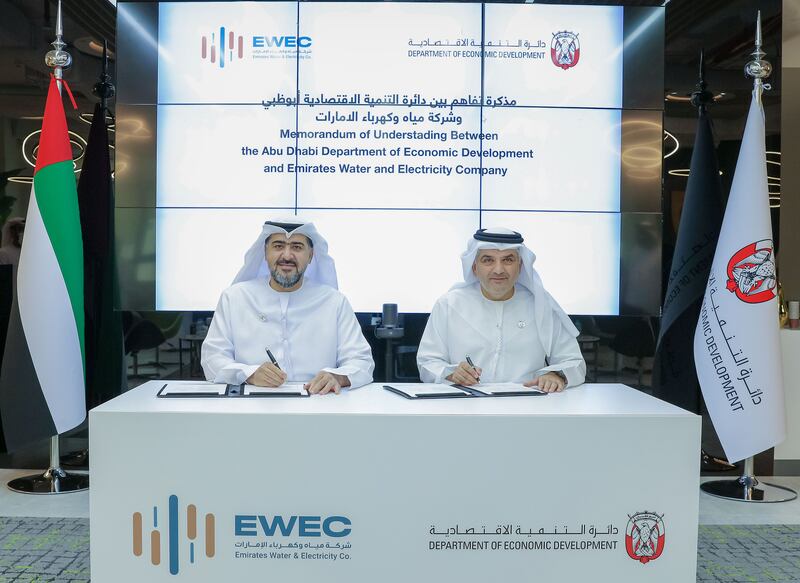 Ewec and Added will develop proposals to attract new investment for sustainable factories in Abu Dhabi. Photo: Ewec