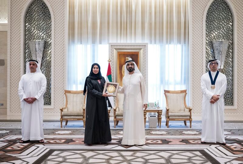 Sheikh Mohammed honoured the Mother of the Nation, Sheikha Fatima, as the most important figure supporting gender balance in the country. @HHShkMohd / Twitter