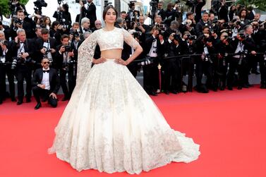 Sonam Kapoor attends the screening of 'Blackkklansman' during the 71st annual Cannes Film Festival. Getty