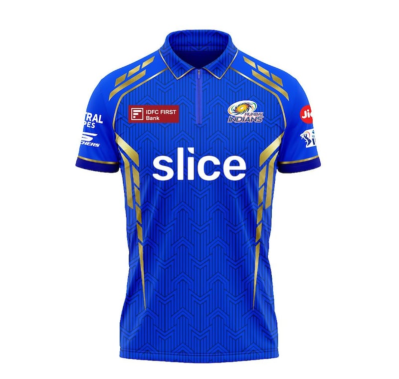 Mumbai have refined their design to have some subtle patterns on the kit. Unique gold highlights on blue jerseys are intrinsic to the Mumbai kit, and many teams have tried to emulate that. Photo: Mumbai Indians