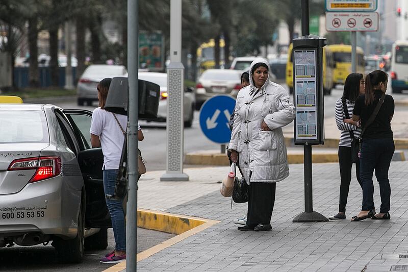Abu Dhabi, United Arab Emirates. February 21, 2017///Rainy, cold weather in the capital. Abu Dhabi, United Arab Emirates. Mona Al Marzooqi/ The National ID: 98129Section: National *** Local Caption ***  170221-MM-weather-010.JPG