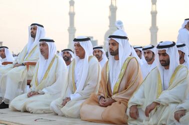  Ruler of Ras Al Khaimah performs the Eid Al Fitr prayer