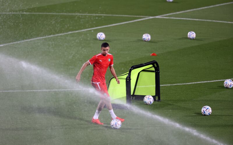 Badr Benoun of Morocco attends training. EPA