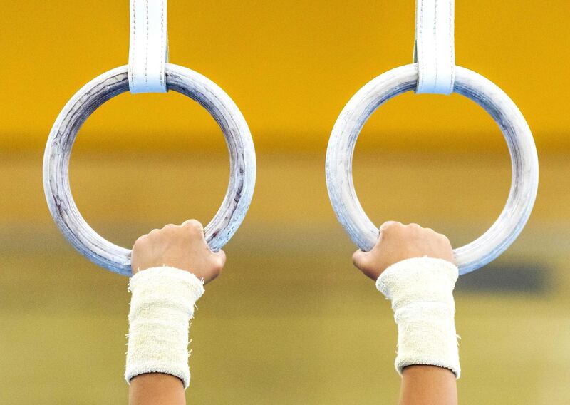 A gymnast training in Nijmegen, the Netherlands, on Wendesday, July 29. EPA