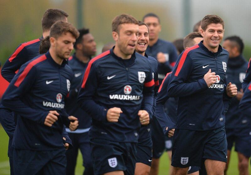 England train ahead of their Tuesday friendly with Germany, Christopher Lee / Getty Images
