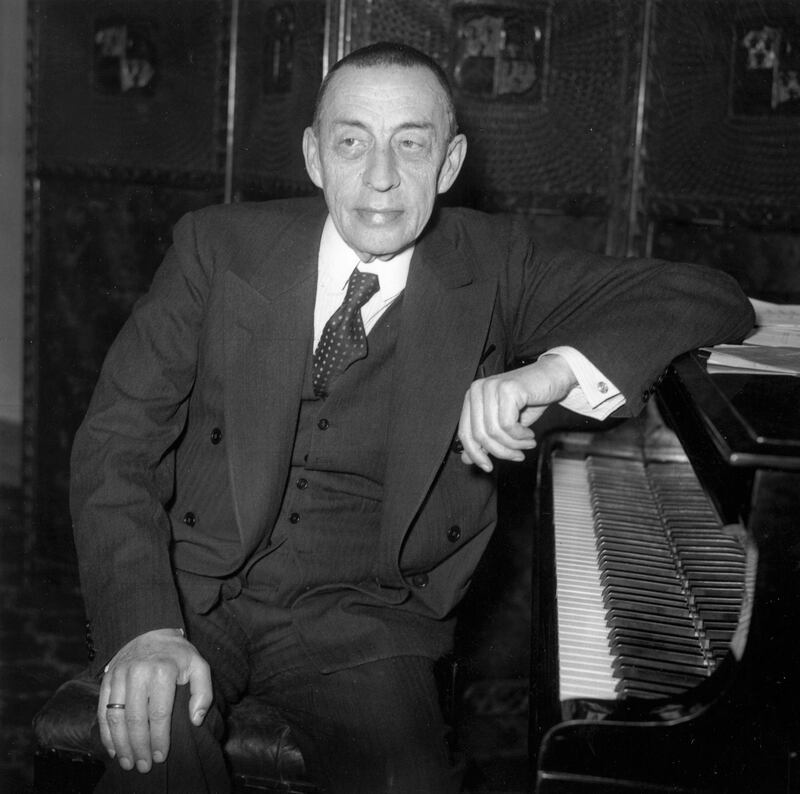 9th March 1938:  Russian composer and pianist Sergei Rachmaninov (1873 - 1943) at the Piccadilly Hotel in London.  (Photo by Keystone/Getty Images)