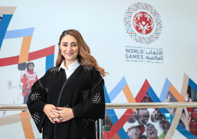 Tala Al Ramahi, chief strategy officer of the Special Olympics World Games Abu Dhabi 2019, wants the event to bring people of all abilities together. Victor Besa/The National Section