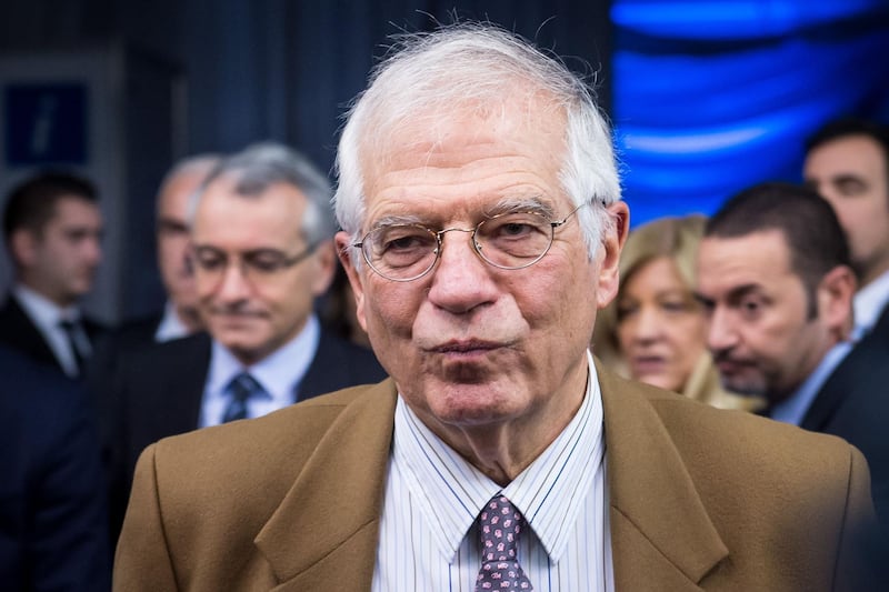 High Representative of the European Union Josep Borrell attends the 26th OSCE (Organization for Security and Co-operation in Europe) Ministerial Council in Bratislava on December 5, 2019.  / AFP / VLADIMIR SIMICEK
