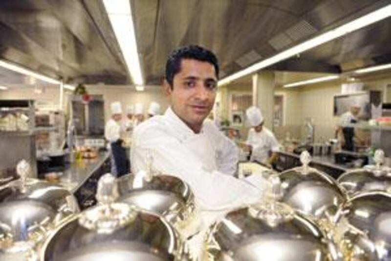 The Pakistan-born chef Sylvestre Wahid in the kitchens of the restaurant l'Oustau de Baumaniere, for which he is hoping to recapture the third Michelin star.