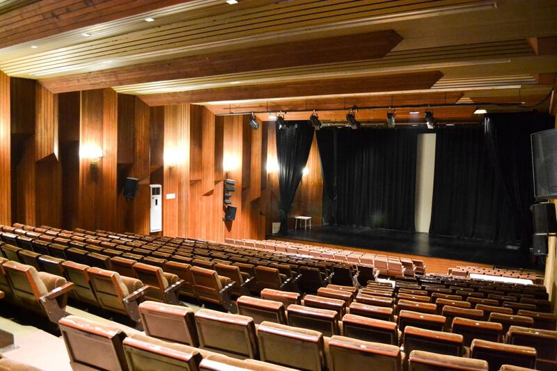 The auditorium can seat up to 447 people. India Stoughton