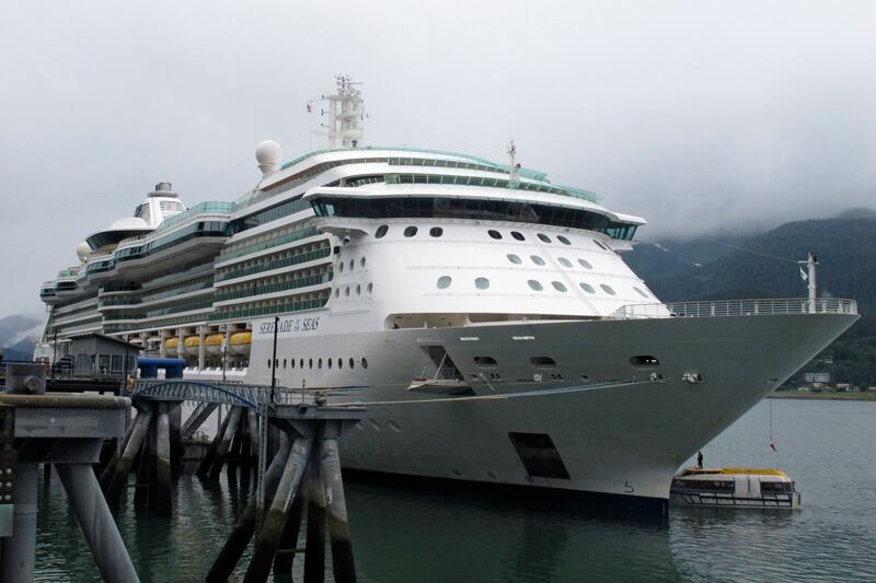 The Royal Caribbean cruise ship Serenade of the Seas docked in Juneau, Alaska. AP