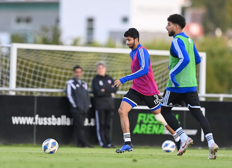 UAE national team train in Austria ahead of their friendly match against Paraguay. Photo: UAE FA