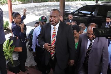 Papua New Guinea's new prime minister James Marape arrives to be sworn in as the new leader in Port Moresby on May 30, 2019. AFP