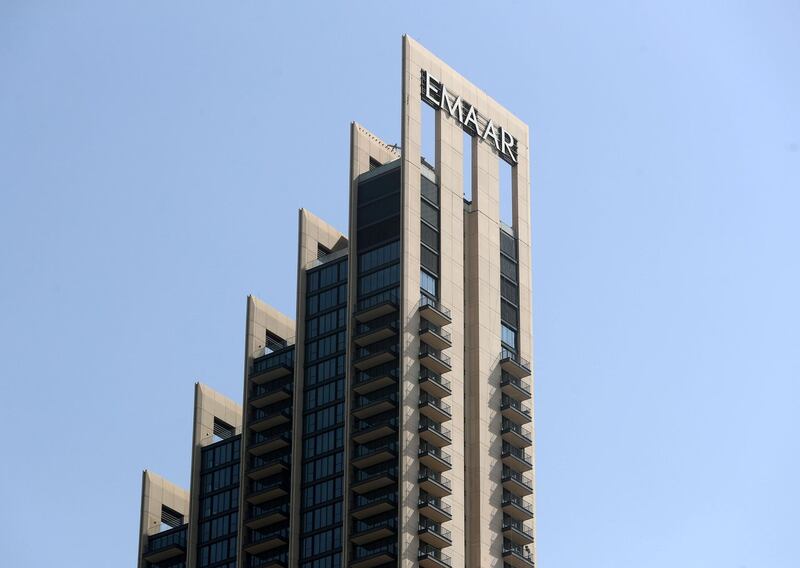 An Emaar branded building in Dubai on June 17th, 2021. Chris Whiteoak / The National. 
Reporter: N/A for News