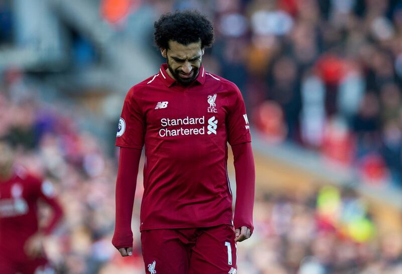 Salah has been labelled a one-season wonder after a four-match goal drought. EPA