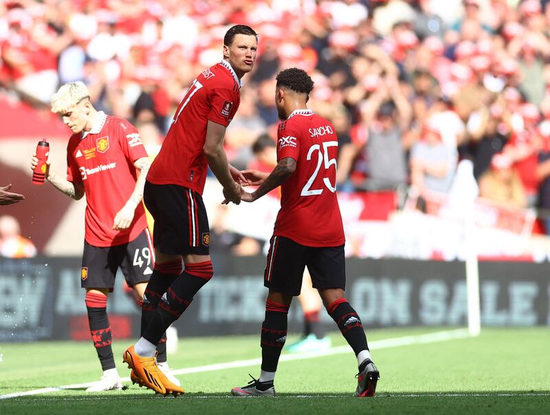 Wout Weghorst (Sancho, 77') N/A: United had gone long for most of the match, so arrival was little surprise. Likely to be his final appearance for United. Reuters