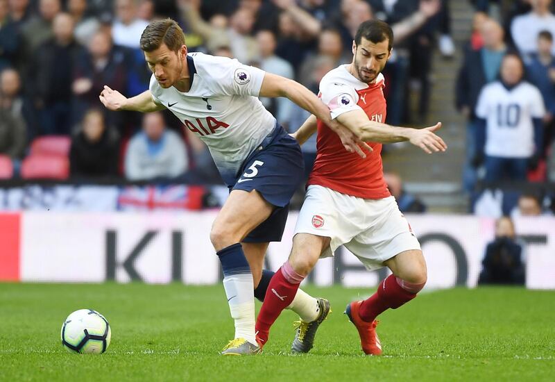 Centre-back:  Jan Vertonghen (Tottenham) – A late challenge on Pierre-Emerick Aubameyang, following Hugo Lloris’ penalty save, spared Tottenham a third successive defeat. EPA