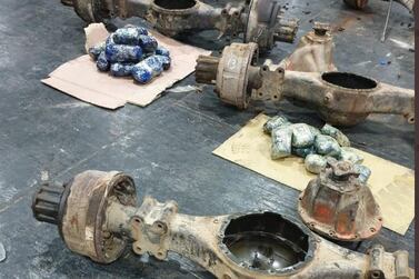 Customs officers in Dubai uncovered a haul of crystal meth hidden in spare car parts shipped into the country. 