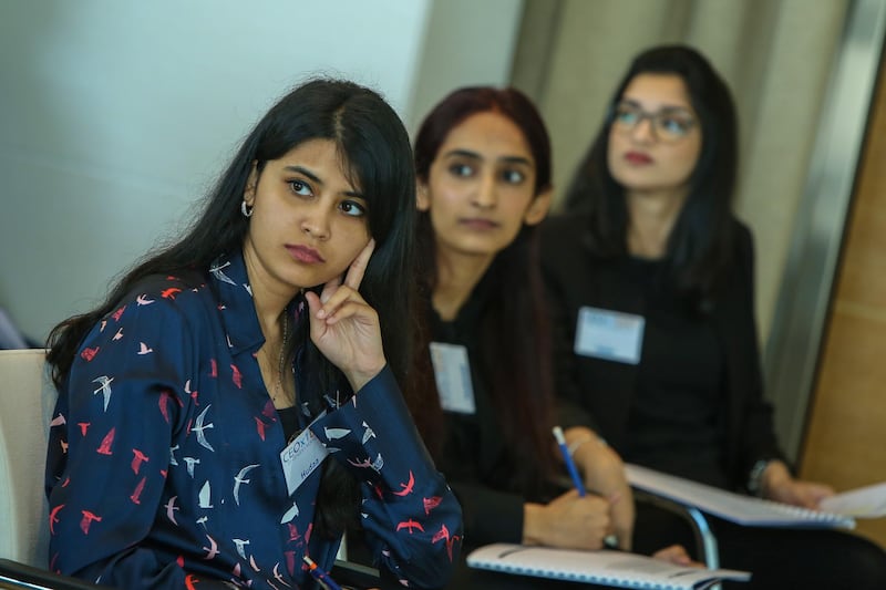 Students spent at least a day with top business leaders, learning how to juggle competing demands and communicate in the workplace. Courtesy: CEOx1Day / Odgers Berndtson Middle East