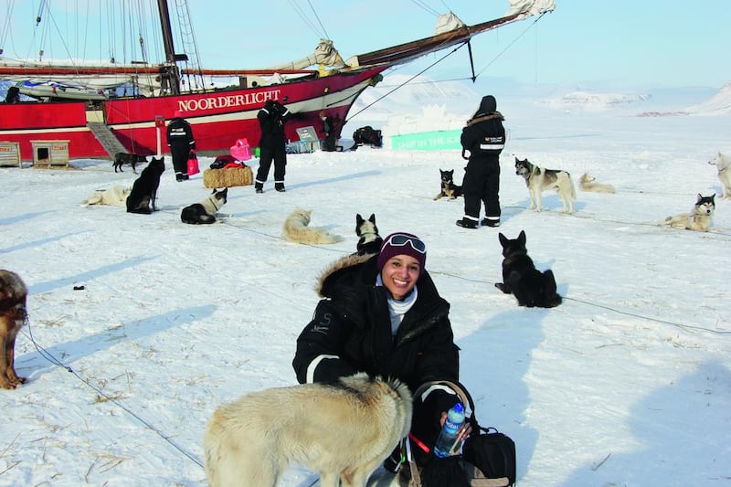 Ameer says her adventure holidays to the Arctic and Antartica helped her learn new skills, push her limits and discover her strengths and weaknesses. Courtesy Aisha Al Ameer.