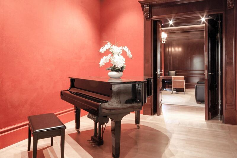 The grand piano adds some grandeur. Courtesy Luxhabitat