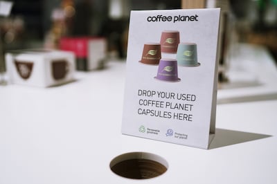Spinneys customers can now recycle items, such as coffee capsules, in-store. Photo: Spinneys