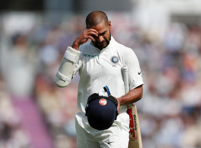 Shikhar Dhawan: 2/10 – will miss the flight.
For the past five years, the left-handed opener has been tried and tested, but done just about OK. He has tended to fare well in home conditions but flop overseas. Given he is already 33 and doing well in limited-overs cricket, it is best for the selectors to let him focus on the shorter formats. Reuters