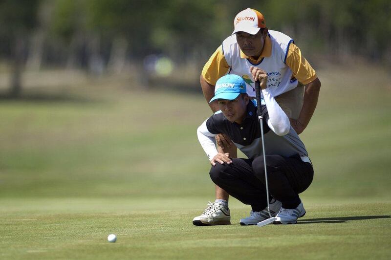 Myanmar professional golfer Aung Win. Ye Aung Thu / AFP