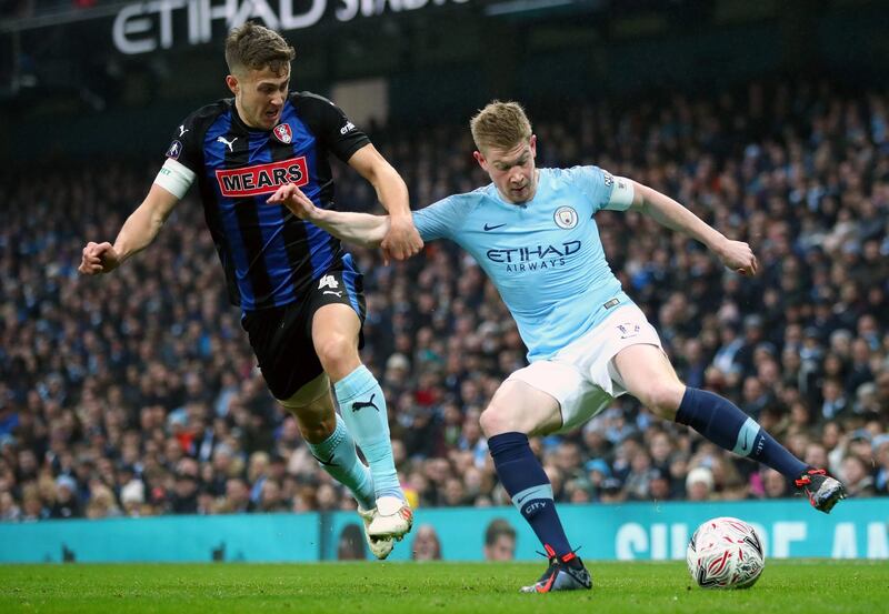 Right midfield: Kevin de Bruyne (Manchester City) – Produced a series of brilliant passes in City’s 7-0 win over Rotherham. Better finishing would have brought him more assists. Getty Images
