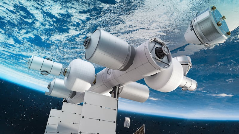 In October, Jeff Bezos’ Blue Origin announced plans to build a private space station in Earth orbit, called Orbital Reef. Photo: Blue Origin